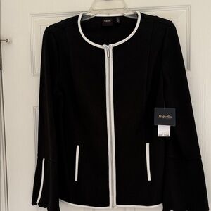 Rafaella Black Blazer with White Trim